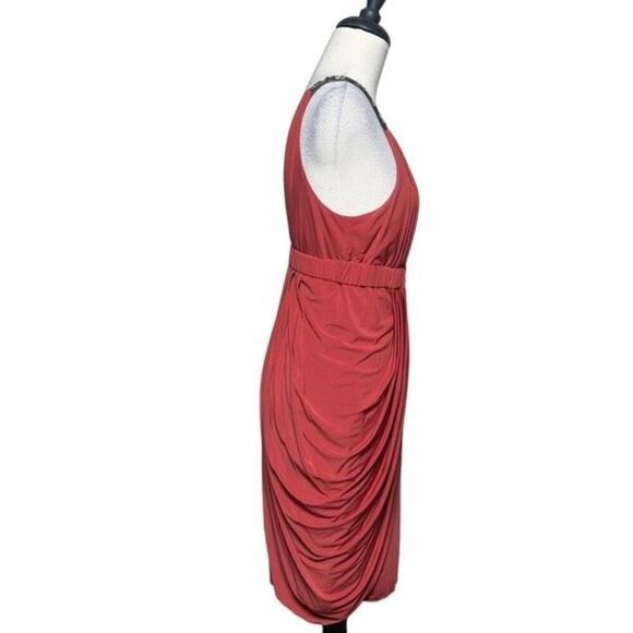 BCBGMAXAZRIA Sleeveless Embellished Dress Toga Dress Egyptian Dress Size S - Picture 3 of 5